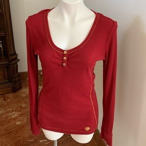Guess red ,  long sleeves top  M